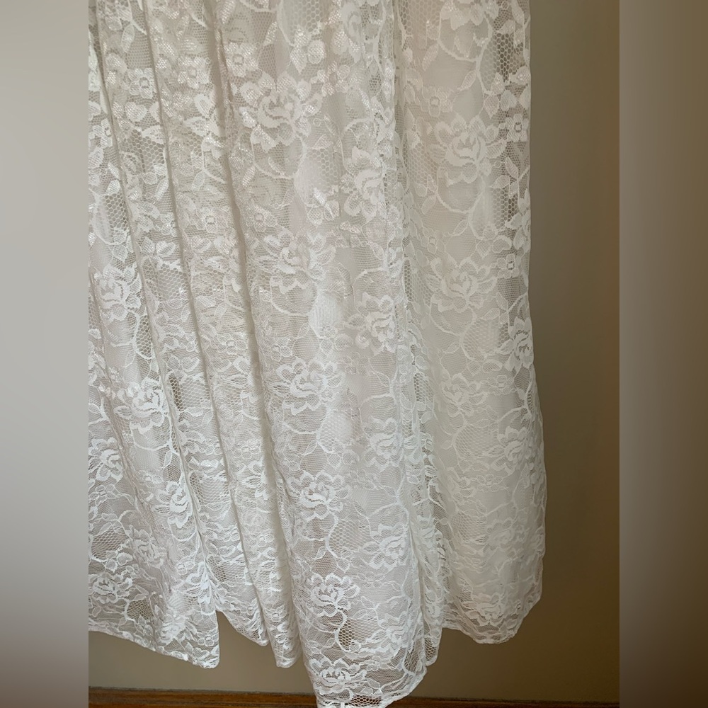 Miss dandy white lace dress sweatheart neckline junior bridesmaid flower girl - Picture 4 of 10